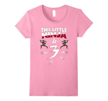 3rd Birthday Boys Shirt Funny 3 Year Old Ninja Martial Arts
