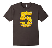 Cute Fifth Birthday Party 5th Emojis T-Shirt Born 2012