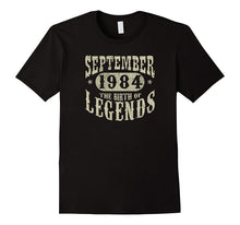 33 Years 33rd Birthday September 1984 Birth of Legend TShirt