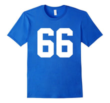 #66 Team Sports Jersey Number Front & Back Player / Fan Tee