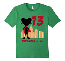 Kids 13th Birthday Superhero Gift T-Shirt for 13 Yr Old Girl