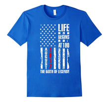 100th Birthday Life Begins at 100 August 1917 Gift T-Shirt