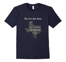 Texas City Town and State Word Cloud Patriotic T-Shirt