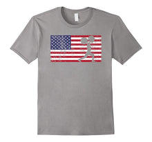 American Flag Weightlifting Training T-Shirt USA Patriotic