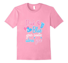 Pink Blue Your Auntie Loves Adores You T Shirt Gender Reveal