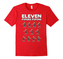 Eleven Pipers Piping T-Shirt Song 12 Days Christmas Tee
