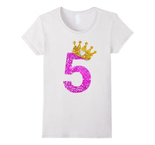 5th Birthday Shirt Princess Crown