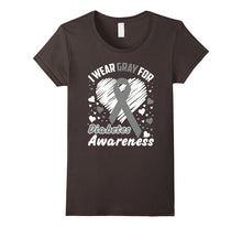 I Wear Gray for Diabetes Awareness T-Shirt, Grey Ribbon