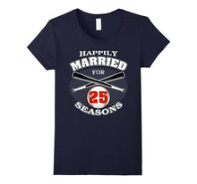 25th Wedding Anniversary T-Shirt Baseball Couple Gift Shirt