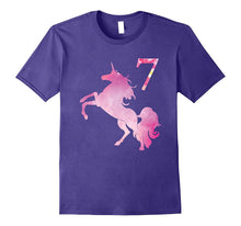 Kids 7th Birthday Unicorn Gift T-Shirt for 7 Year Old Girls