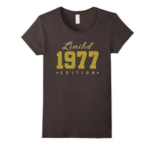 Born in 1977 Limited Edition Glitter Text Birthday Shirt
