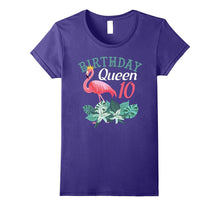 10th Birthday Queen Pink Flamingo Fancy Birthday T-Shirts