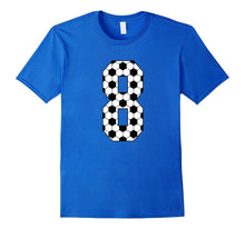 Number 8 Soccer 8th Birthday Eight Year Old T-Shirt