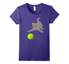 Little Kitten Playing With a Tennis Ball Tshirt Kitty Cat