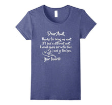Dear Aunt Thanks for Being My Aunt T-Shirt