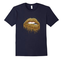 Sexy Gold Glitter Lips Shirt