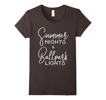 Funny Baseball Quote Tee 'Summer Nights & Ballpark Lights'