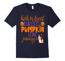 Halloween Pregnancy Shirt Kick or Treat Due January 2018