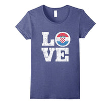 Croatia Love T-Shirt Croatian Flag Distressed Tee