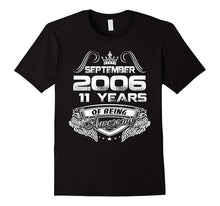 11th Birthday Gift 11 Year Old Bday September 2006 T Shirt