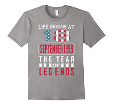 18th Birthday Born in September 1999 Year of Legends T-Shirt