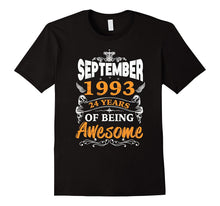 24th Birthday Awesome September 1993 T-Shirt, Birthday Gift
