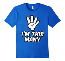 4 Year Old Birthday Tshirt - Funny I'm This Many Kids TShirt