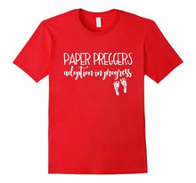 Adoption in Progress Shirt Paper Preggers Baby Feet Mom Dad