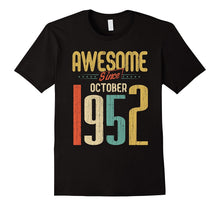Awesome Since October 1952 T-Shirt Funny 65th Birthday Tee