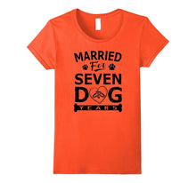 1st Wedding Anniversary Funny Shirt Married for 7 Dog Years