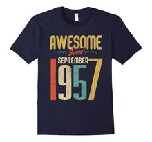 Awesome Since September 1957 T-Shirt Funny 60th Birthday Tee