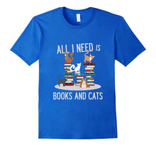 FUNNY BOOKS AND CATS T-Shirt Book Lovers Cat Gift