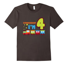 4 Years Old 4th Birthday Tshirt - Chooooooo Train Driver Tee