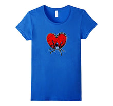 Heart Spiders T-Shirt Love Cobalt Blue Tarantula