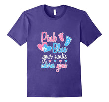 Pink Blue Your Auntie Loves Adores You T Shirt Gender Reveal