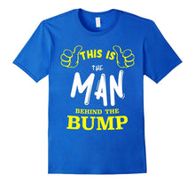 Cute Man Behind the Bump T-Shirt: Baby Announcement Tee