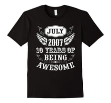 10 Years of Being Awesome Birthday Tee July 2007 Shirt Kids