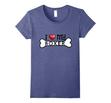 Boxer Dog T-Shirt I Love My Boxer Dog Bone Tee