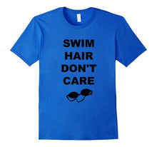Swim Hair Don't Care Funny Swim Shirts for Men Women Kids