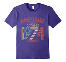Awesome Since October 1974 Funny T-Shirt 43rd Birthday Tee