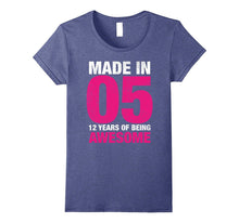 Birthday Shirt for Girls Made in 05 T-Shirt 12 Yrs Old Gift