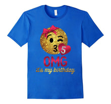 OMG It's My Birthday Emoji Shirt - Girls 5th Birthday Shirt