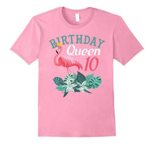 10th Birthday Queen Pink Flamingo Fancy Birthday T-Shirts