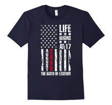 17th Birthday T-Shirt Gift Life Begins at 17 August 2000 Tee