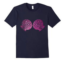 Funny Mermaid Birthday Party T Shirt With Pink Shells