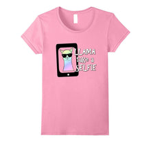 Llama Take a Selfie T-Shirt Funny Animal Tee Kids Women Men