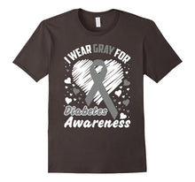 I Wear Gray for Diabetes Awareness T-Shirt, Grey Ribbon