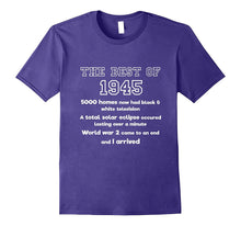 1945 72nd Birthday T Shirt Gift for 72 Year Old Men / Women