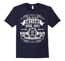 13th Birthday Gift T-Shirt Awesome Since 2004 Tee 13 Yr Olds