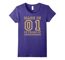 16th Birthday Shirt Gift Made in 01 16 Years of Awesomeness